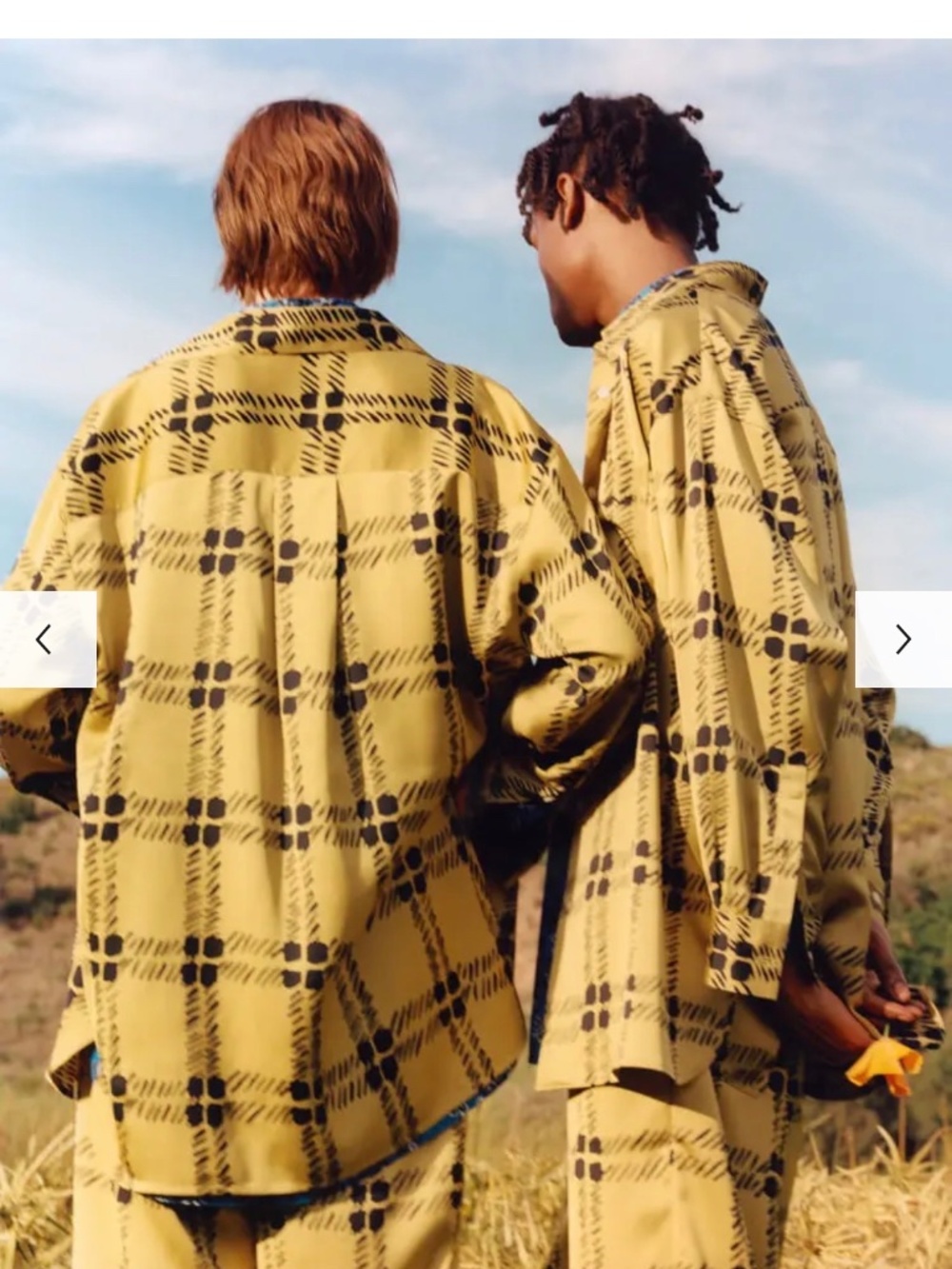 Marni x Uniqlo Yellow & Black Checked Shirt | Oversized Button-Up